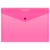 Конверт на кнопке Бюрократ Double Neon DNEPK803A4PINK A4 гориз. пластик 0.15мм розовый
