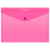 Конверт на кнопке Бюрократ Double Neon DNEPK803A4PINK A4 гориз. пластик 0.15мм розовый