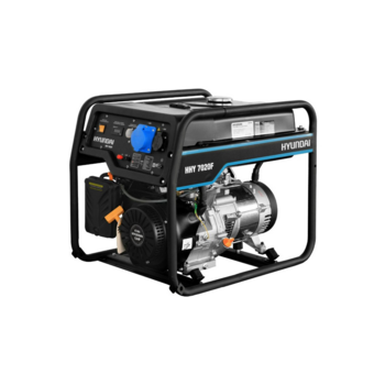 HYUNDAI [HHY 7020F] Генератор бензиновый { Запуск ручной, HYUNDAI IC390, 4-х такт, Напряжение/Частота 230В/50Гц, max 5,5 кВт/nom 5,0 кВт, Мощность/Объем дв. 13 л.с., 389 см3, Вес 72 кг }