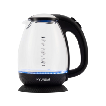 Чайник электрический Hyundai HYK-G3804 1.7л. 2200Вт черный корпус: стекло