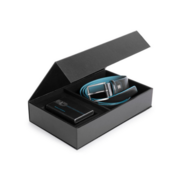 Набор подарочный мужской Piquadro Blue Square CUBOX15B2R/N ремень/чехол для кредитных карт черный натур.кожа