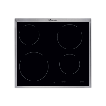 Встраиваемая электрическая панель ELECTROLUX Встраиваемая электрическая панель ELECTROLUX/ Электрическая варочная панель, 60 см, 4 конфорки, черный цвет, рама из нержавеющей стали