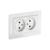 Розетка силов. IEK Brite РС12-2-БрБ BR-R20-10-K01-F 2розет. двойн. скрыт. IP20 белый (упак.:1шт)