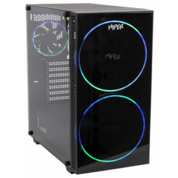 Корпус Hiper BH33 черный без БП ATX 3x120mm 2x140mm 1xUSB2.0 1xUSB3.0 audio bott PSU