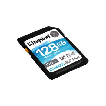 Карта памяти Kingston 128GB SDXC Canvas Go Plus 170R C10 UHS-I U3 V30