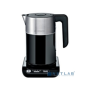 Чайник электрический Bosch TWK8613P 1.5л. 2400Вт черный/серебристый корпус: металл/пластик
