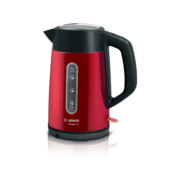 Чайник электрический Bosch TWK4P 1.7л. 2400Вт красный корпус: металл/пластик (TWK4P434)