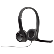 Наушники с микрофоном Logitech H390 черный 1.9м накладные USB оголовье (981-000803)