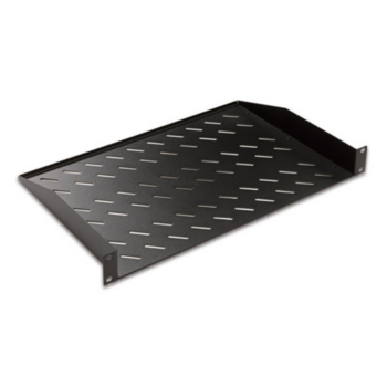 LANDE Полка консольная 19" 1U, нагрузка 30 кг, 2 точки крепления, 486х300х44мм, черная