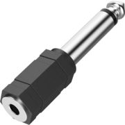 Адаптер аудио Hama H-205195 Jack 6.3 (m)/Jack 3.5 (f) черный (00205195)