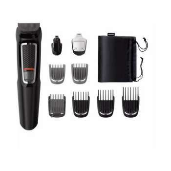 Триммер Philips MG3740/15 черный (насадок в компл:9шт)