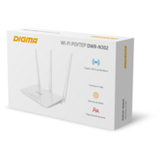 Роутер беспроводной Digma DWR-N302 N300 10/100BASE-TX белый