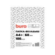 Папка-вкладыш Buro 013BURO60100 тисненые A4+ 60мкм (упак.:100шт)