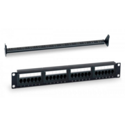 Патч-панель WRline WR-PL-24-C5E-D 19" 1U 24xRJ45 кат.5e
