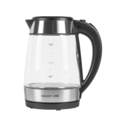 Чайник электрический Galaxy Line GL 0558 1.7л. 2200Вт нержавеющая сталь/черный корпус: стекло/пластик (ГЛ0558Л)