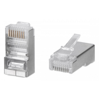 Коннектор WRline (WR-8P8C-5E-SH) FTP кат.5E RJ45 прозрачный (упак.:100шт)