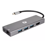 Aдаптер Aдаптер/ Адаптер Type-Cm --> 6в1 RJ-45+3USB3.0(f) +PD+HDMI Alum Shell VCOM <CU459>