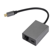 Aдаптер Aдаптер/ Адаптер TypeC--->RJ45+PD 100Вт, Allum Shell, VCOM <CU4591>
