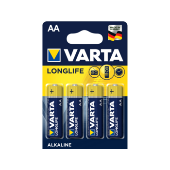 Батарея Varta Longlife LR6 Alkaline AA (4шт) блистер