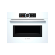 Встраиваемая электрическая духовка BOSCH С СВЧ, 45.5x59.5x54.8 см, 45л, дисплей, 6 режимов, EcoClean,белый, максимальная мощность микроволн 900 Вт