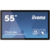 55" Touchscreen LCD monitor UHD 4K, VGA, 2xHDMI, DP, USB, open frame, PCAP, 3840x2160, 1A1DP2H, Face-up