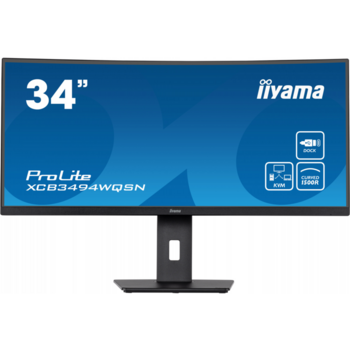 Монитор Iiyama 34" ProLite XCB3494WQSN-B5 черный VA LED 0.4ms 21:9 HDMI M/M матовая HAS 300cd 178гр/178гр 3440x1440 120Hz FreeSync DP 2K USB 9.4кг