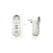 Розетка 1-пост. MOES Smart Socket ZP-LZ-EU2U, Zigbee, 110-240 В, 16А, белая