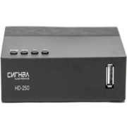 Ресивер DVB-T2 Сигнал Эфир HD-250 черный