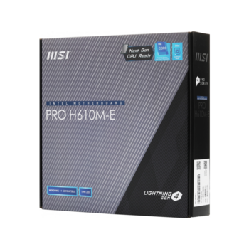 Материнская плата MSI PRO H610M-E Soc-1700 Intel H610 2xDDR5 mATX AC`97 8ch(7.1) GbLAN+VGA+HDMI
