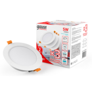 Светильник Gauss Elementary Downlight 5Вт 4000K белый круглый (9100420205T)