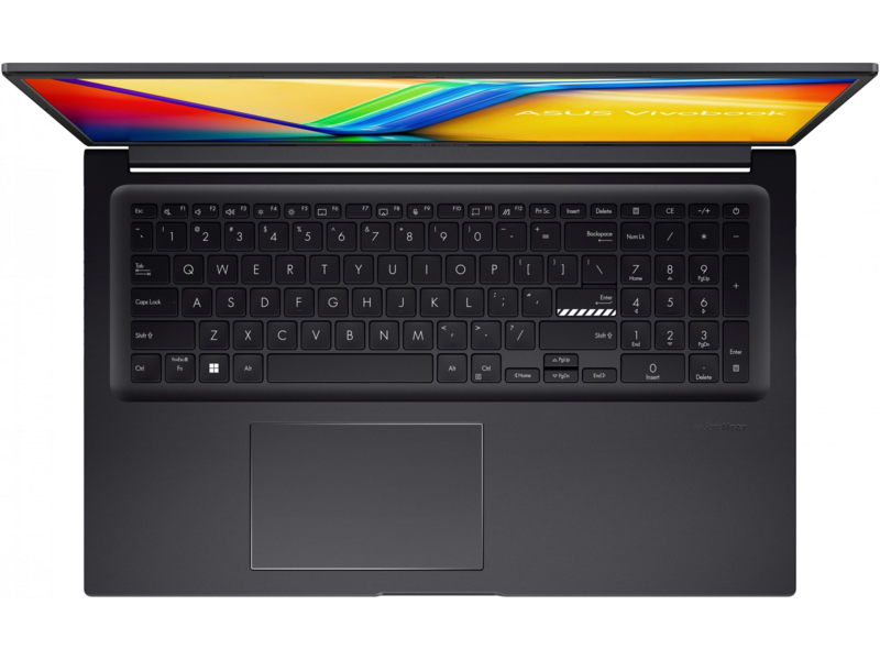 Ноутбук Ноутбук/ ASUS K3704VA-AU051 17.3"(1920x1080 (матовый) IPS)/Intel Core i5 13500H(2.6Ghz)/16384Mb/512PCISSDGb/noDVD/Int:Intel Iris Xe Graphics/Cam/BT/WiFi/50WHr/war 1y/2.1kg/Indie Black/DOS