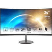 Монитор MSI 34" Pro MP341CQ черный VA LED 1ms 21:9 HDMI M/M матовая 300cd 178гр/178гр 3440x1440 100Hz FreeSync DP 2K 7.7кг