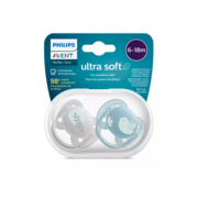 Пустышка ultra soft, птичка/листочки, 6-18 мес., 2 шт.
