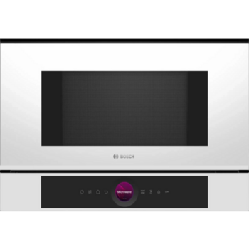 Встраиваемые микроволновые печи BOSCH 900Вт, 5 режимов, инвертер, 21 л, цвет белый, петли слева
