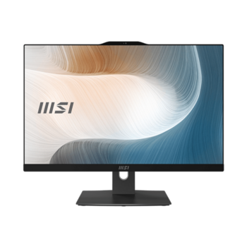 Моноблок MSI Modern AM242P 1M-1029XRU 23.8" Full HD Core 5 120U (1.4) 16Gb SSD512Gb Graphics без ОС GbitEth WiFi BT 120W клавиатура мышь Cam черный 1920x1080