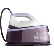 Парогенератор Philips Парогенератор Philips/ Парогенератор Philips, мощность 2400 Вт, объем 1.4 л , подача пара 120 г/мин, паровой удар 350 г/мин, вертикальное отпаривание, цвет фиолетовый