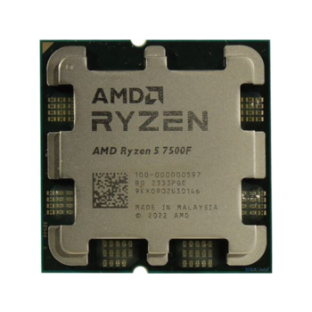 Процессор AMD Ryzen 5-7500F Raphael, 6C/12T, 3700MHz 32Mb TDP-65 Вт AM5 OEM (100-000000597)
