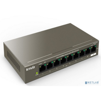 Коммутатор Коммутатор/ Tenda TEF1109P-8-63W 9-Port 10/100Mbps Desktop Switch With 8-Port PoE