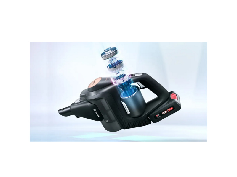 Пылесос Bosch Пылесос Bosch/ Пылесос Bosch, безмешковый, вертикальный, емкость пылесборника 0.4 л, сухая уборка, фильтр тонкой очистки, цвет черный