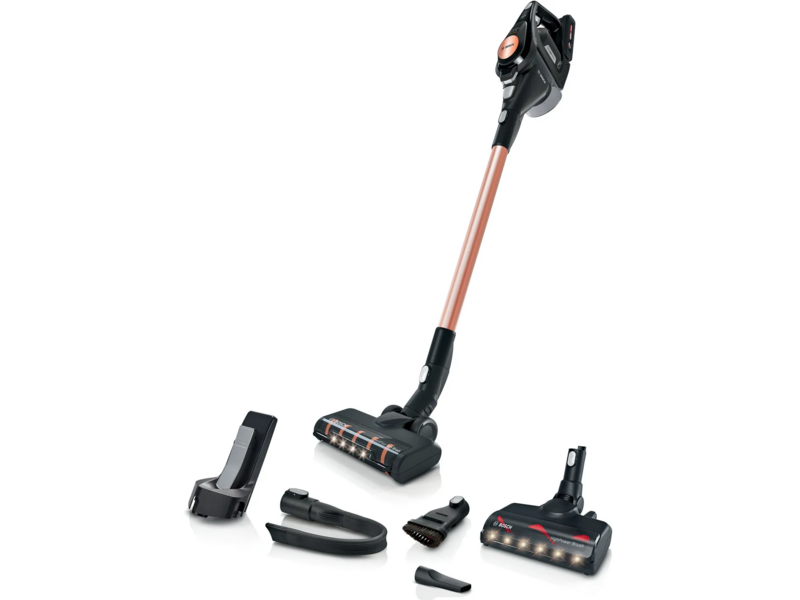 Пылесос Bosch Пылесос Bosch/ Пылесос Bosch, безмешковый, вертикальный, емкость пылесборника 0.4 л, сухая уборка, фильтр тонкой очистки, цвет черный