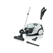 Пылесос Bosch Пылесос Bosch/ Пылесос Bosch, безмешковый, напольный, емкость пылесборника 2.4 л, сухая уборка, цвет белый/черный
