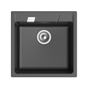 Кухонная мойка RIVELATO RIVELATO Мойка RAUM 50 1-чаша 500*510мм, монтаж: врезной, материал: кварц, цвет: антрацит