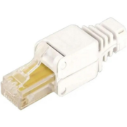 Коннектор Lanmaster (LAN-TMP-S5E) FTP кат.5E RJ45 с защитным колпачком белый (упак.:1шт)