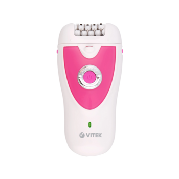 Эпилятор Vitek VT-2244 скор.:2 насад.:2 от электр.сети от аккум. белый/розовый