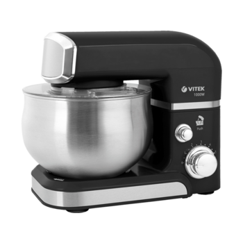 Кухонная машина Vitek Midnight VT-4116 планетар.вращ. 1000Вт черный/стальной