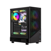 Корпус Formula Mana Geometry черный без БП ATX 4x120mm 1xUSB3.0 audio bott PSU