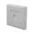 Панель Suprlan 10-0333-1 лицевая со шторкой 80x80 1xKeystone ABS пластик белый