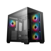Корпус Deepcool CG530 4F черный без БП ATX 6x120mm 4x140mm 1xUSB3.0 audio bott PSU