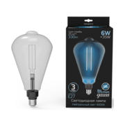 Лампа филам. Gauss Filament Vintage 6Вт цок.:E27 эдисон 220B 4000K св.свеч.бел.нейт. (упак.:1шт) (157802205)