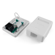 Розетка Hyperline SB1-1-8P8C-C6-WHRJ45 1 кат.6 UTP бел. (упак.:1шт)